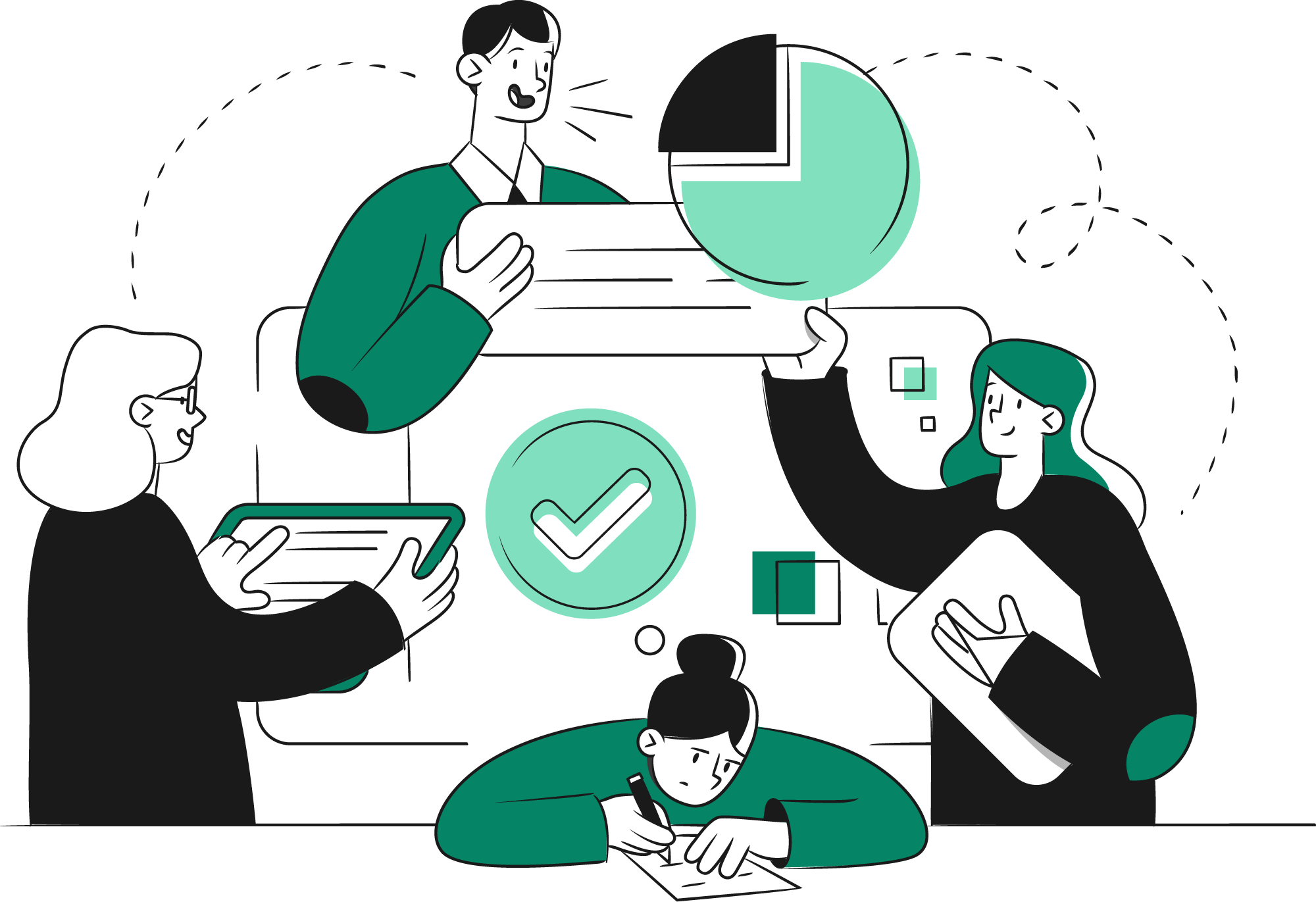 illustration - a person thinking about finances